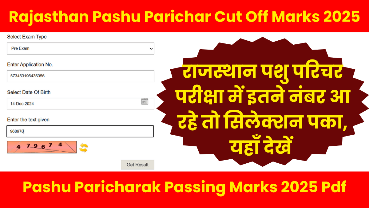 Rajasthan Pashu Parichar Cut Off Marks 2025: राजस्थान पशु परिचर केटेगरी वाइज कट ऑफ अंक जारी, यहाँ देखें